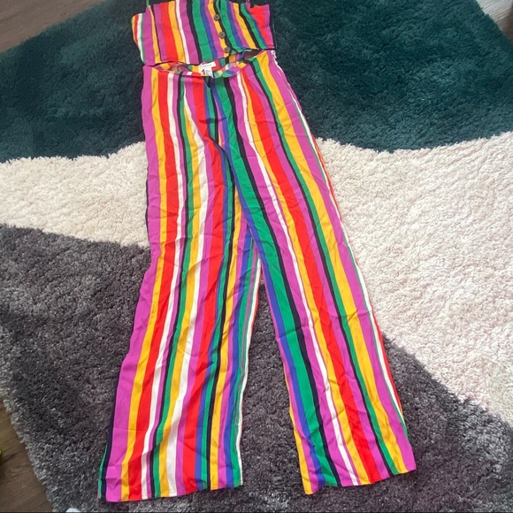 Forever 21 striped multi colour palazzo pants set - Picture 2 of 6